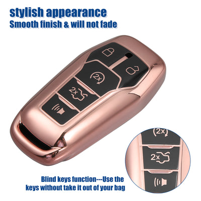 Harfington Remote Key Fob Case Cover Fit for Ford Focus - Pack of 1 Pink