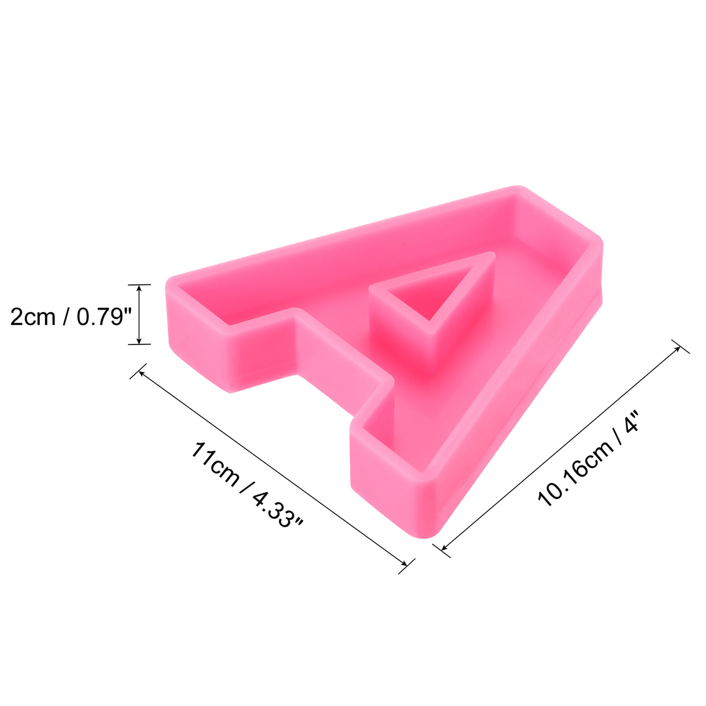 Harfington Silicone Resin Letter Mold 3D Mold for Epoxy Resin Art Large a Pink 4inch