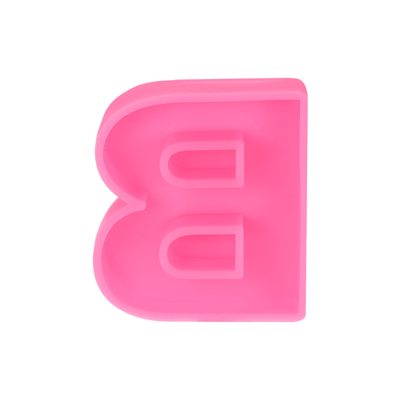 Harfington Silicone Resin Letter Mold 3D Mold for Epoxy Resin Art Large B Pink 4inch