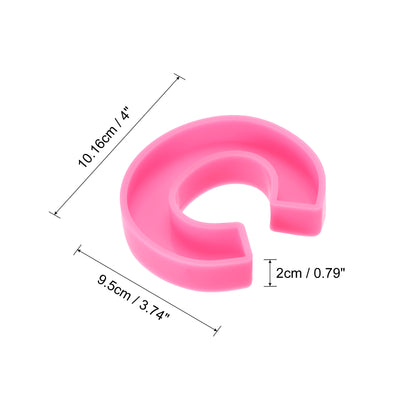 Harfington Silicone Resin Letter Mold 3D Mold for Epoxy Resin Art Large C Pink 4inch