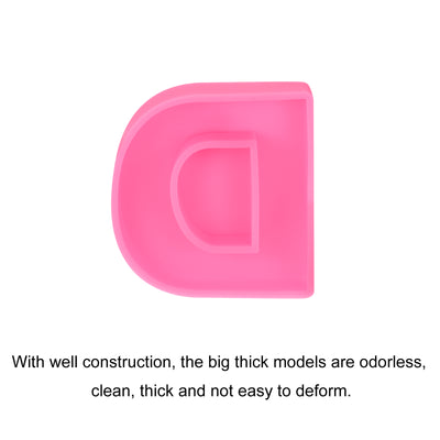 Harfington Silicone Resin Letter Mold 3D Mold for Epoxy Resin Art Large D Pink 4inch