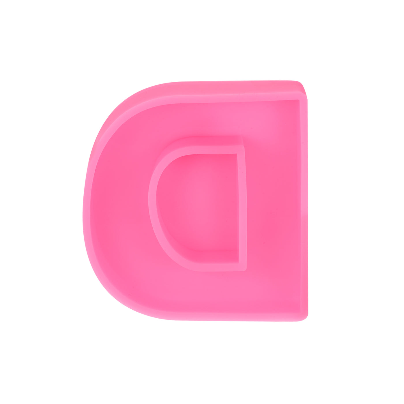 Harfington Silicone Resin Letter Mold 3D Mold for Epoxy Resin Art Large D Pink 4inch