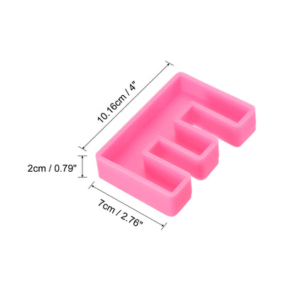 Harfington Silicone Resin Letter Mold 3D Mold for Epoxy Resin Art Large E Pink 4inch