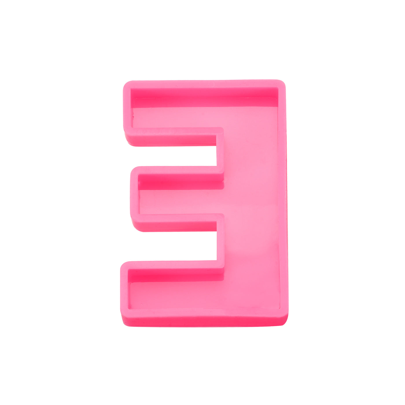 Harfington Silicone Resin Letter Mold 3D Mold for Epoxy Resin Art Large E Pink 4inch