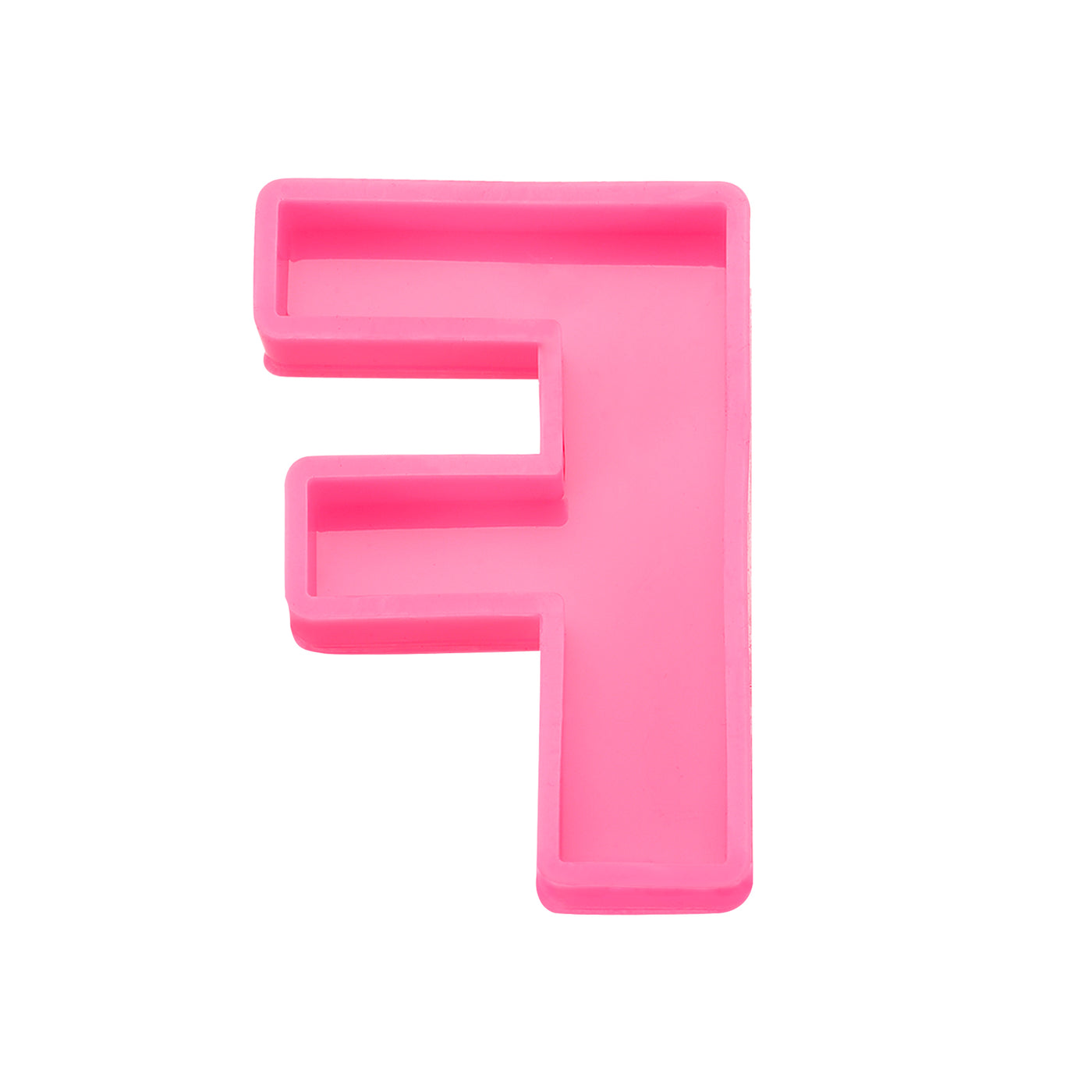 Harfington Silicone Resin Letter Mold 3D Mold for Epoxy Resin Art Large F Pink 4inch