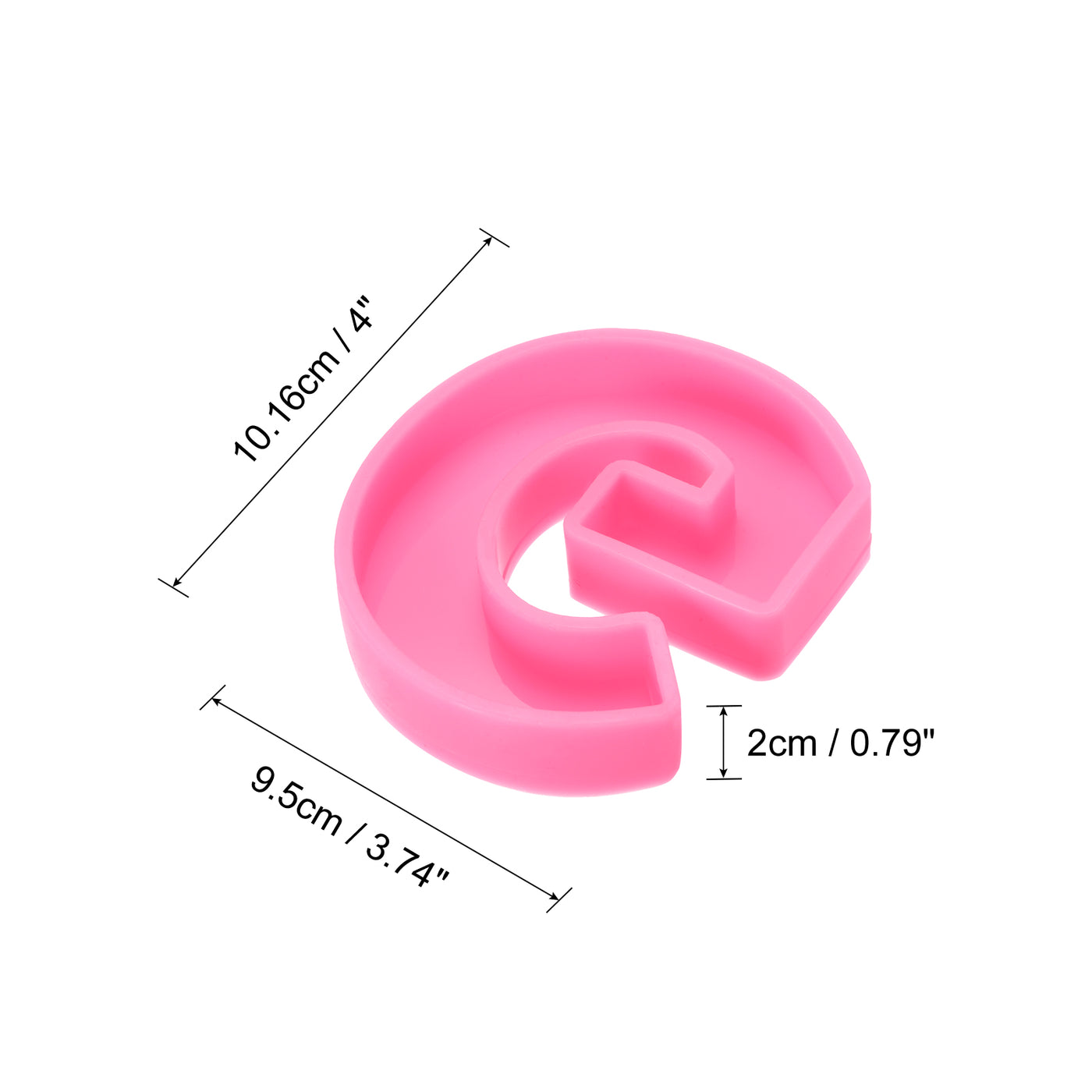 Harfington Silicone Resin Letter Mold 3D Mold for Epoxy Resin Art Large G Pink 4inch