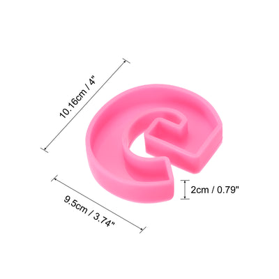 Harfington Silicone Resin Letter Mold 3D Mold for Epoxy Resin Art Large G Pink 4inch