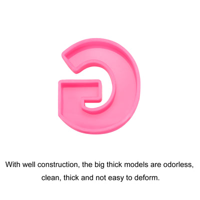 Harfington Silicone Resin Letter Mold 3D Mold for Epoxy Resin Art Large G Pink 4inch