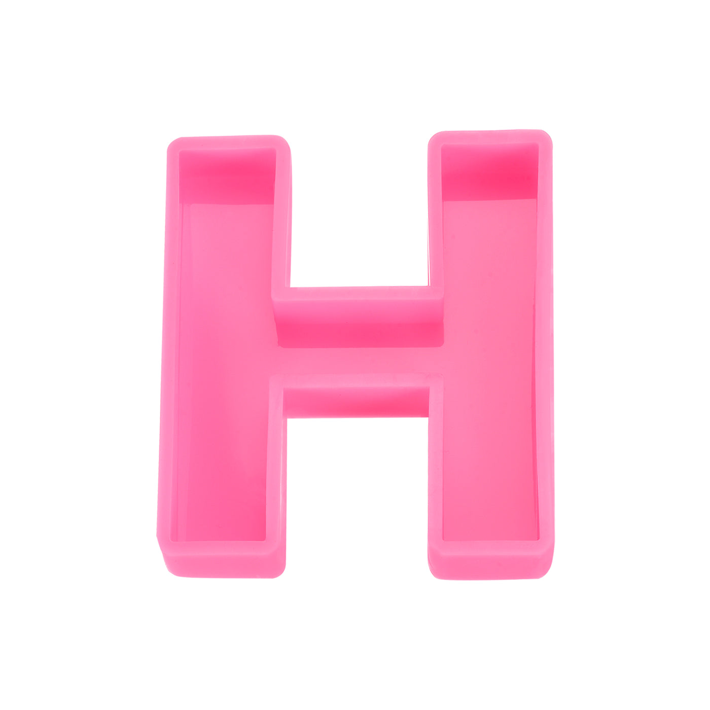 Harfington Silicone Resin Letter Mold 3D Mold for Epoxy Resin Art Large H Pink 4inch