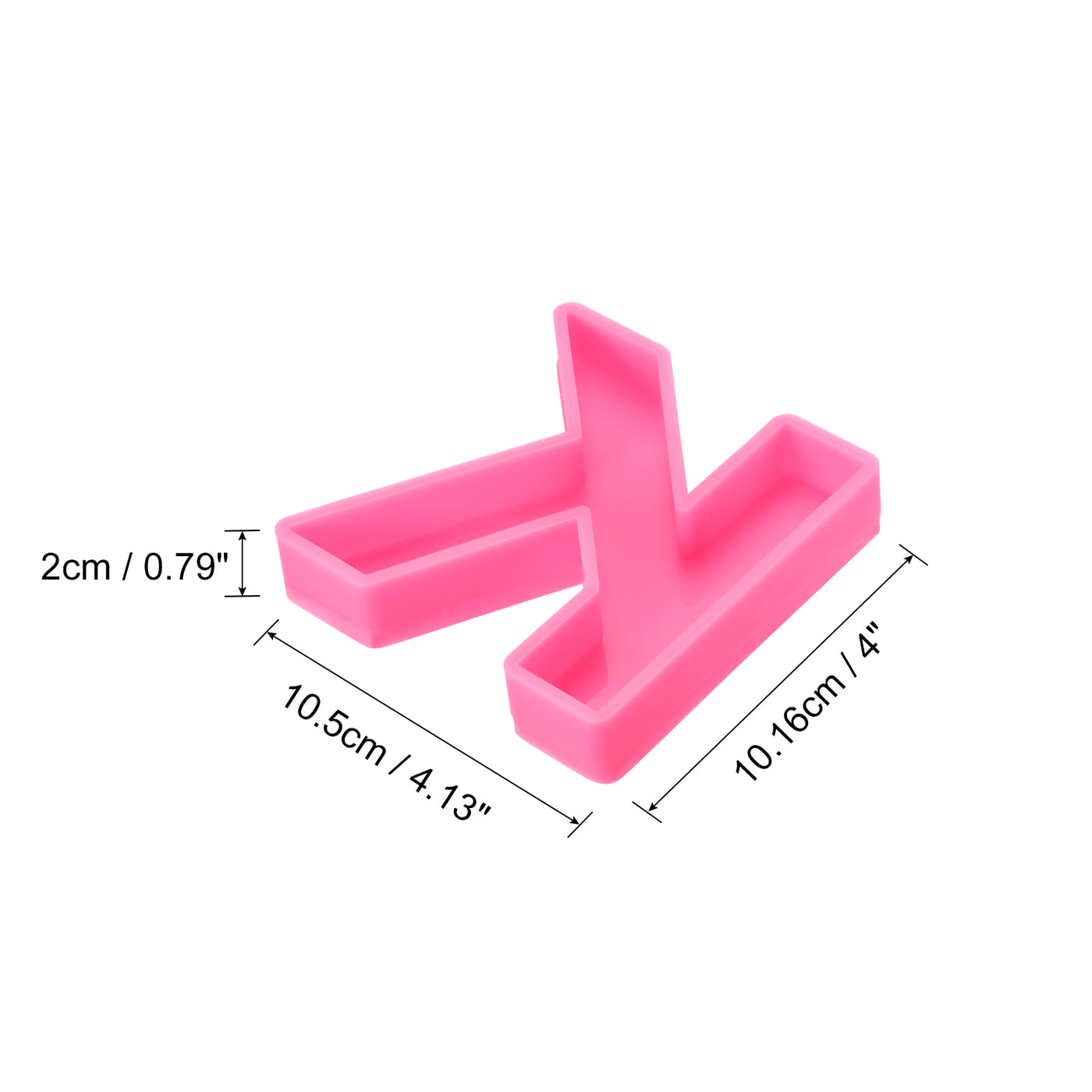 Harfington Silicone Resin Letter Mold 3D Mold for Epoxy Resin Art Large K Pink 4inch