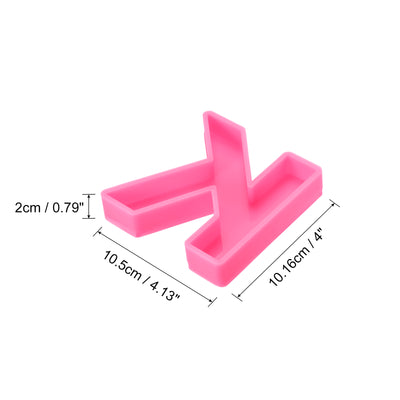 Harfington Silicone Resin Letter Mold 3D Mold for Epoxy Resin Art Large K Pink 4inch