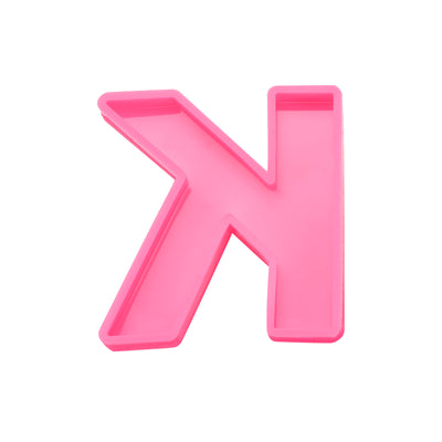 Harfington Silicone Resin Letter Mold 3D Mold for Epoxy Resin Art Large K Pink 4inch