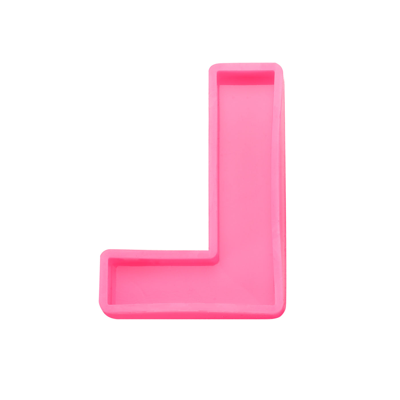 Harfington Silicone Resin Letter Mold 3D Mold for Epoxy Resin Art Large L Pink 4inch