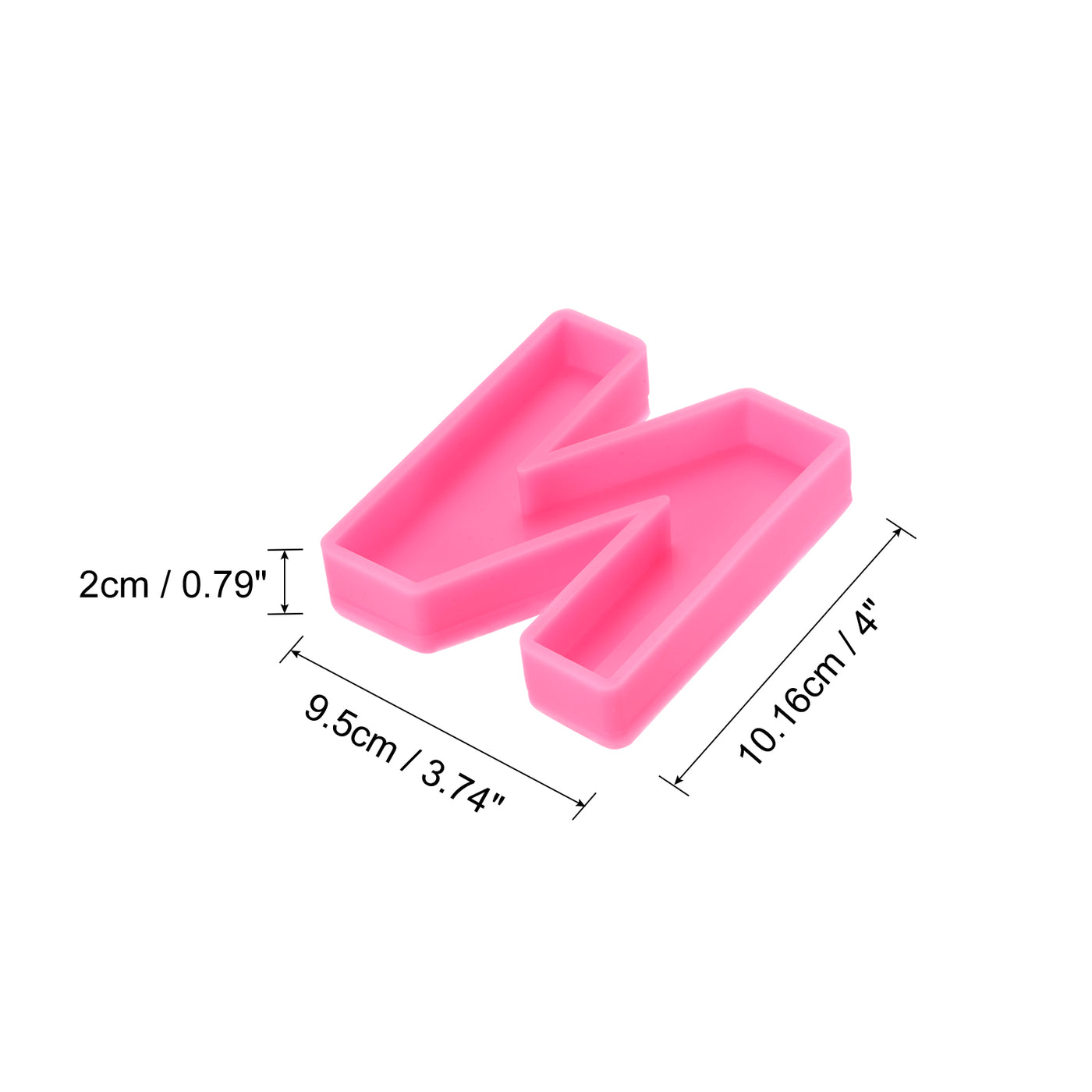 Harfington Silicone Resin Letter Mold 3D Mold for Epoxy Resin Art Large N Pink 4inch