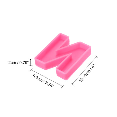 Harfington Silicone Resin Letter Mold 3D Mold for Epoxy Resin Art Large N Pink 4inch