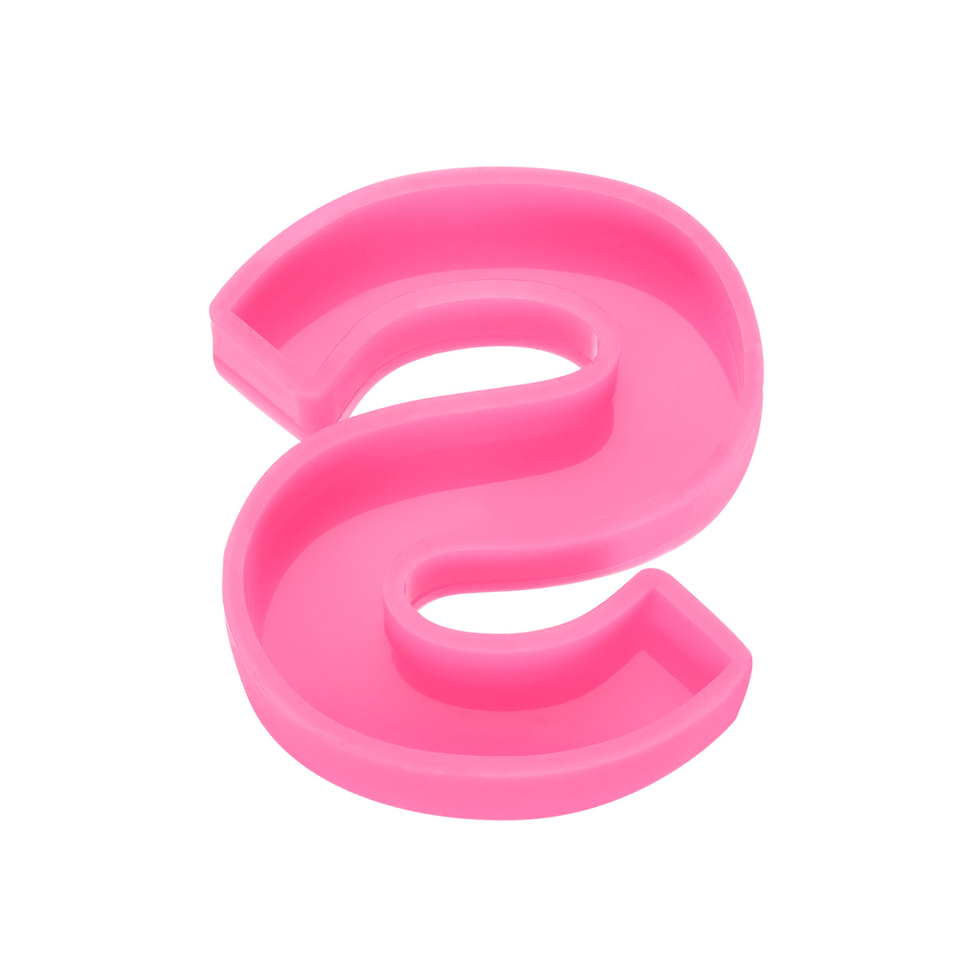 Harfington Silicone Resin Letter Mold 3D Mold for Epoxy Resin Art Large S Pink 4inch