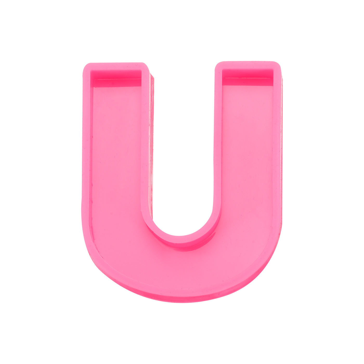 Harfington Silicone Resin Letter Mold 3D Mold for Epoxy Resin Art Large U Pink 4inch