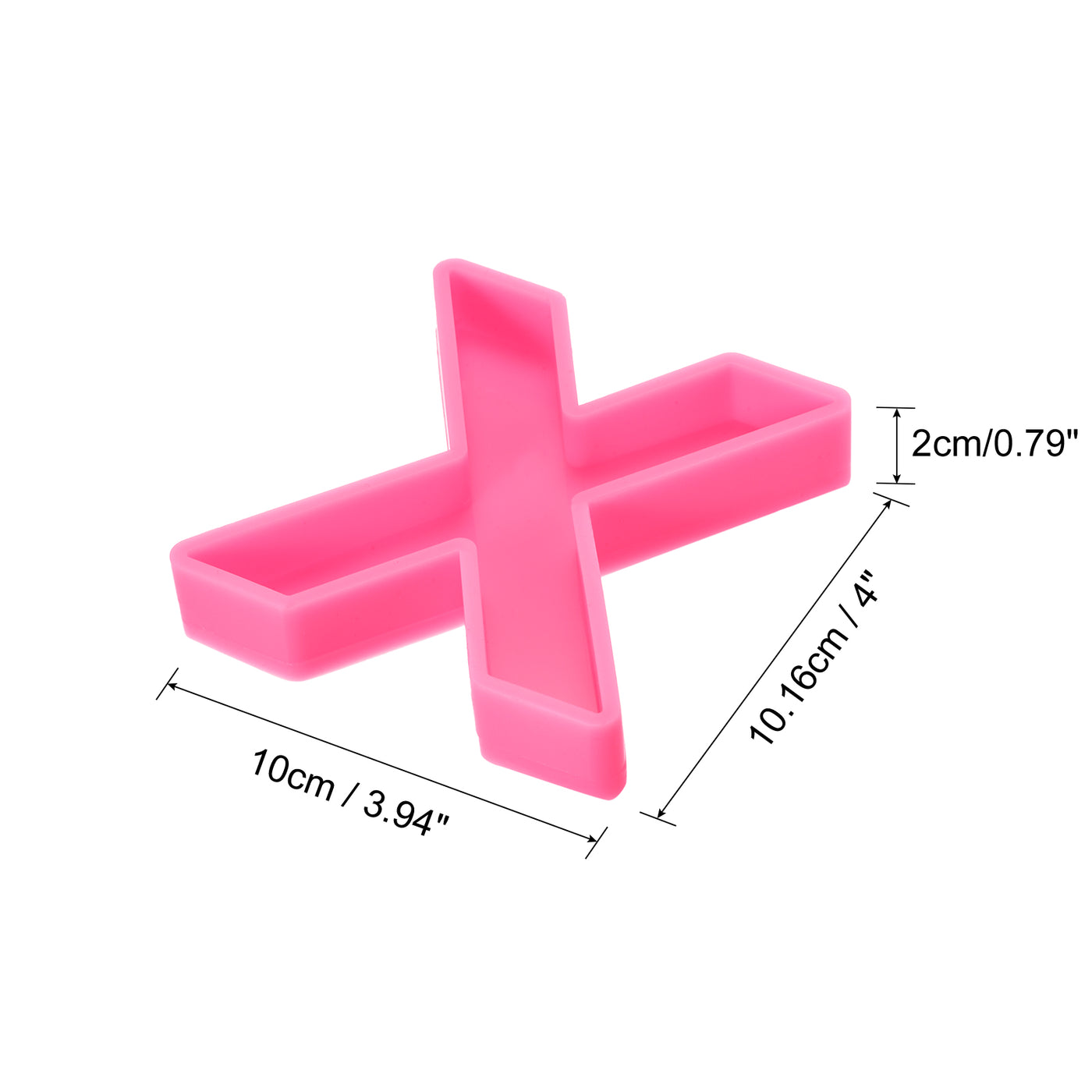 Harfington Silicone Resin Letter Mold 3D Mold for Epoxy Resin Art Large x Pink 4inch