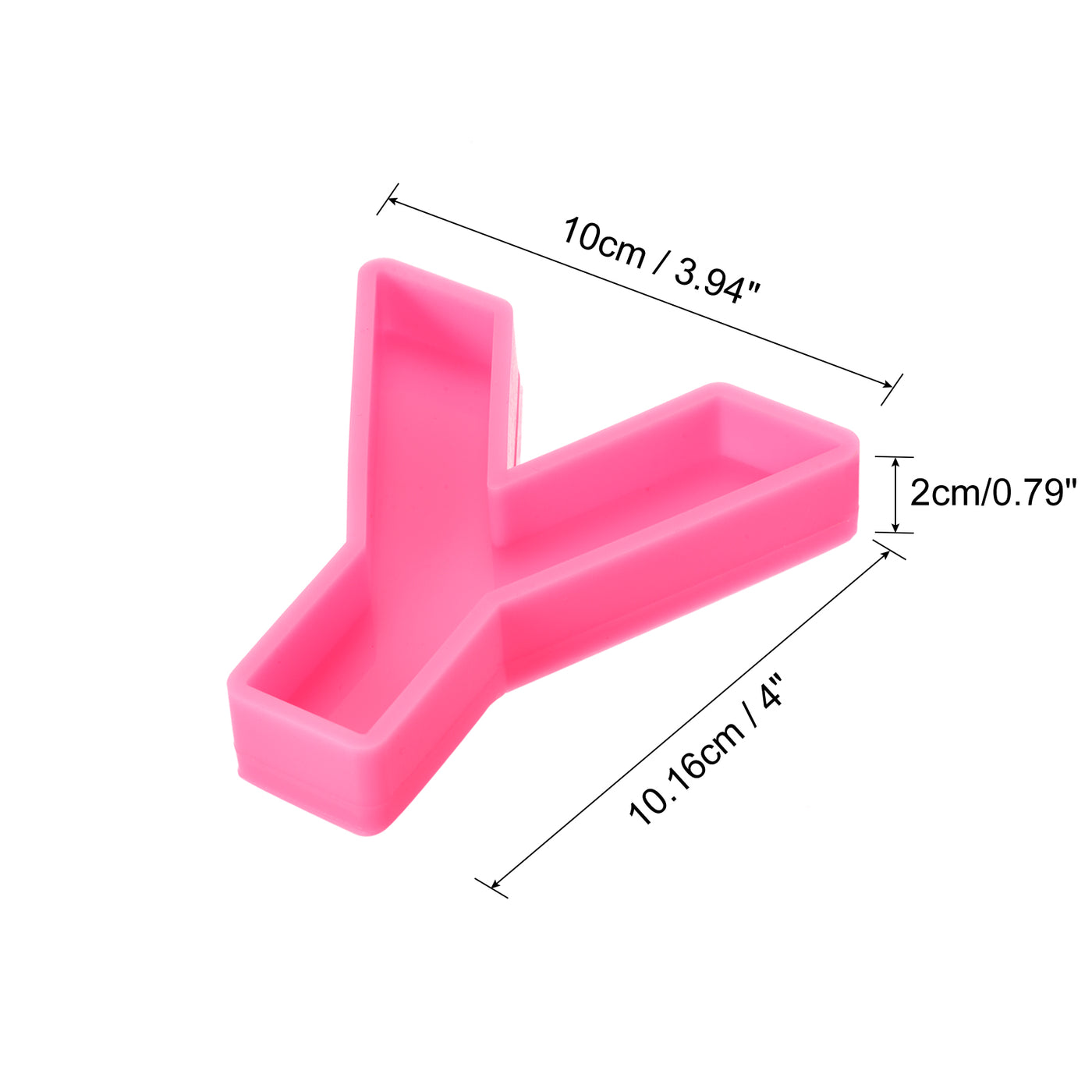 Harfington Silicone Resin Letter Mold 3D Mold for Epoxy Resin Art Large Y Pink 4inch