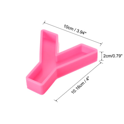 Harfington Silicone Resin Letter Mold 3D Mold for Epoxy Resin Art Large Y Pink 4inch