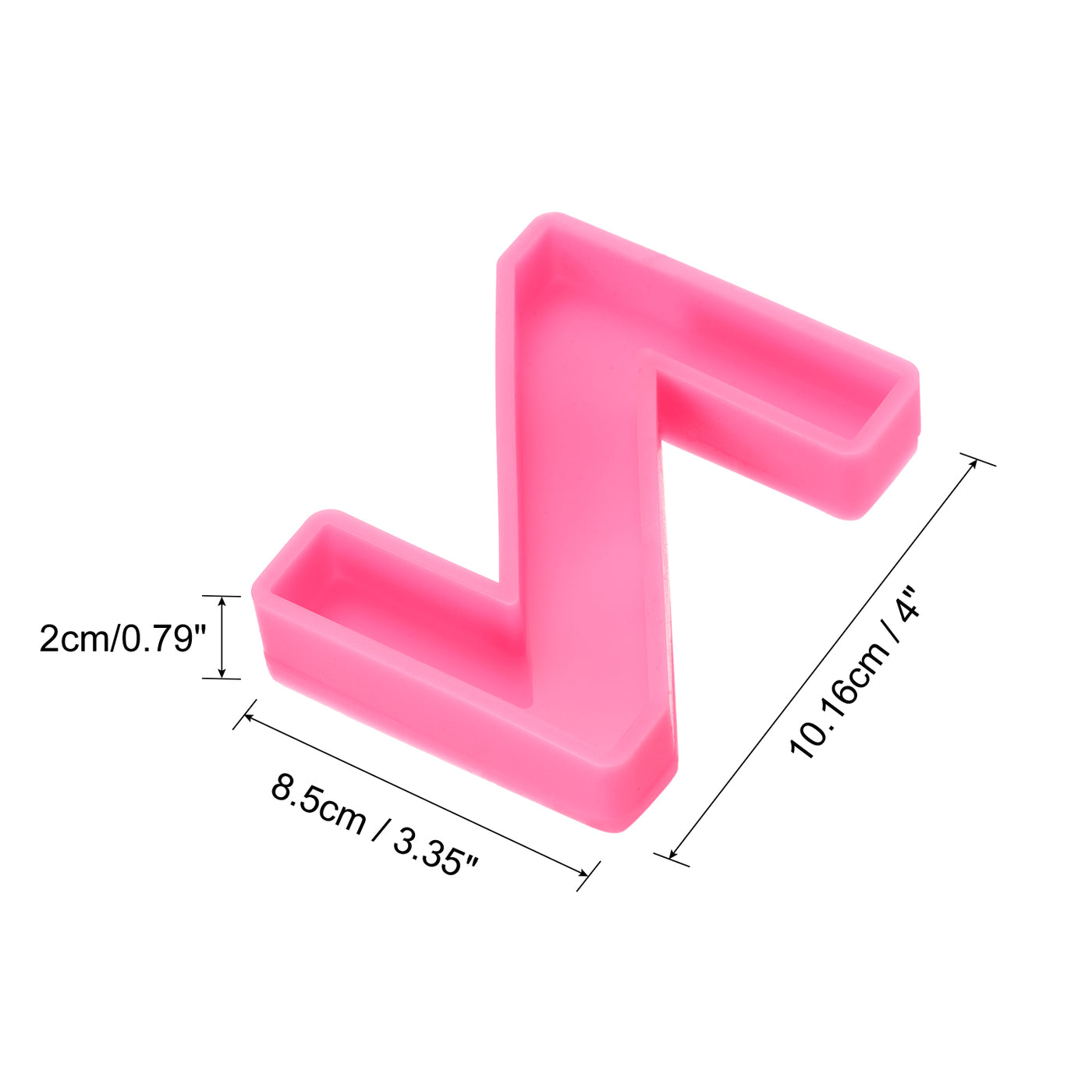 Harfington Silicone Resin Letter Mold 3D Mold for Epoxy Resin Art Large Z Pink 4inch