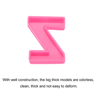 Harfington Silicone Resin Letter Mold 3D Mold for Epoxy Resin Art Large Z Pink 4inch