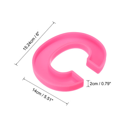 Harfington Silicone Resin Letter Mold 3D Mold for Epoxy Resin Art Large C Pink 6inch