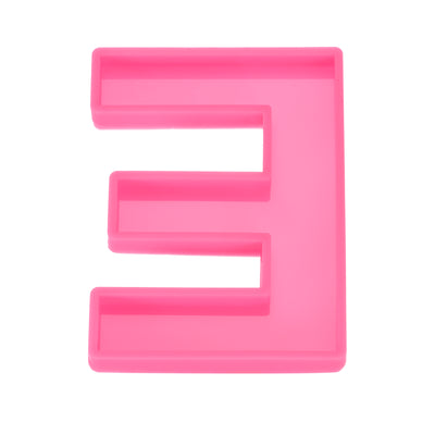 Harfington Silicone Resin Letter Mold 3D Mold for Epoxy Resin Art Large E Pink 6inch