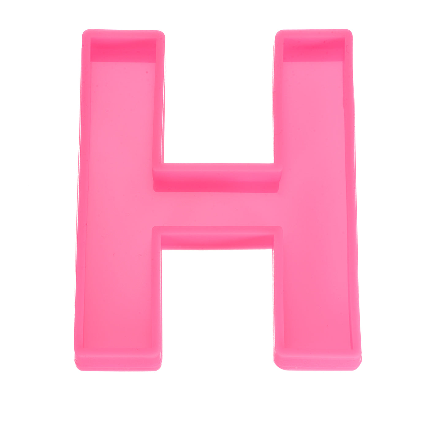 Harfington Silicone Resin Letter Mold 3D Mold for Epoxy Resin Art Large H Pink 6inch