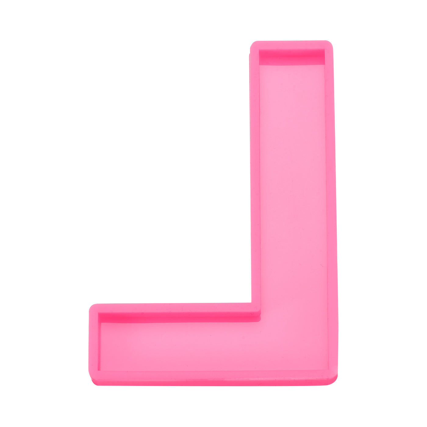 Harfington Silicone Resin Letter Mold 3D Mold for Epoxy Resin Art Large L Pink 6inch