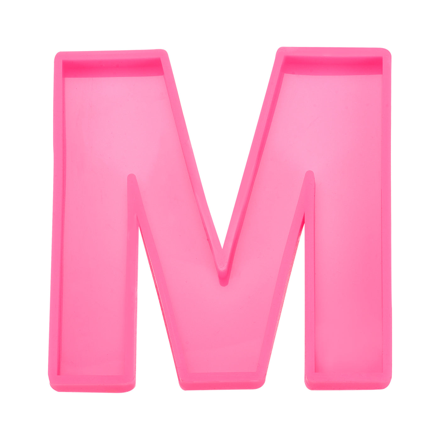 Harfington Silicone Resin Letter Mold 3D Mold for Epoxy Resin Art Large M Pink 6inch