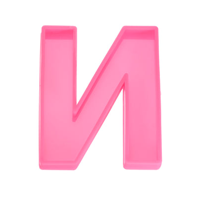 Harfington Silicone Resin Letter Mold 3D Mold for Epoxy Resin Art Large N Pink 6inch