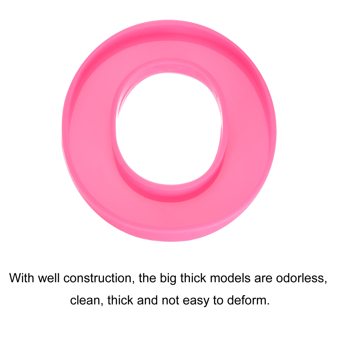 Harfington Silicone Resin Letter Mold 3D Mold for Epoxy Resin Art Large O Pink 6inch