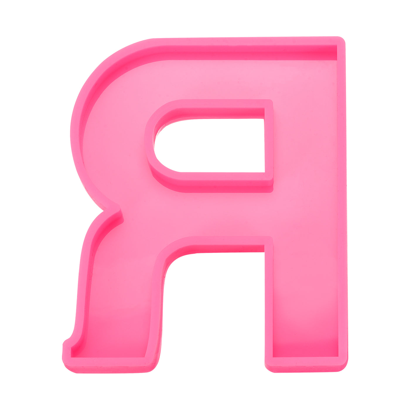 Harfington Silicone Resin Letter Mold 3D Mold for Epoxy Resin Art Large R Pink 6inch