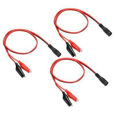 Harfington DC Power Extension Cable DC Female Plug to Alligator Clip Cord Connector for LED Strip CCTV