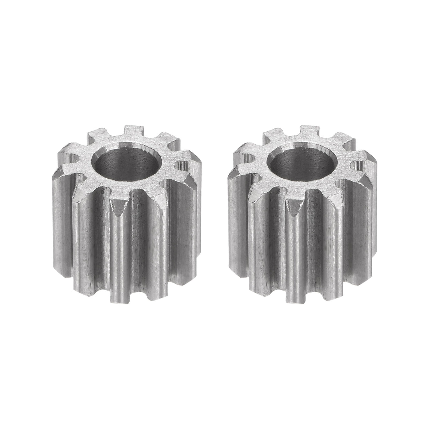 Harfington 2pcs Flat Spur Gear 5mm Inner Aperture 10T 1 Module Stainless Steel Motor Gear