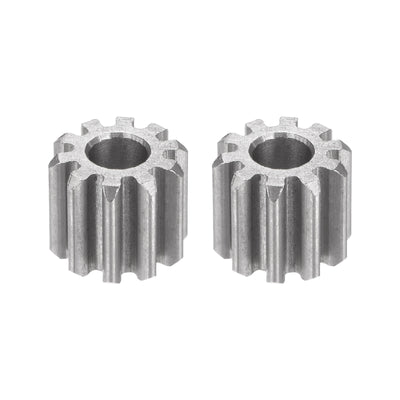 Harfington 2pcs Flat Spur Gear 5mm Inner Aperture 10T 1 Module Stainless Steel Motor Gear