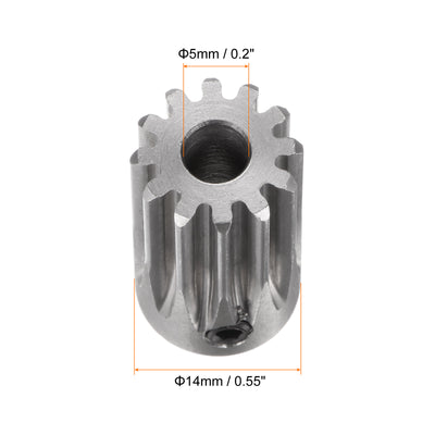 Harfington Straight Spur Gear 5mm Aperture 12T 1 Module Stainless Steel Motor Gear