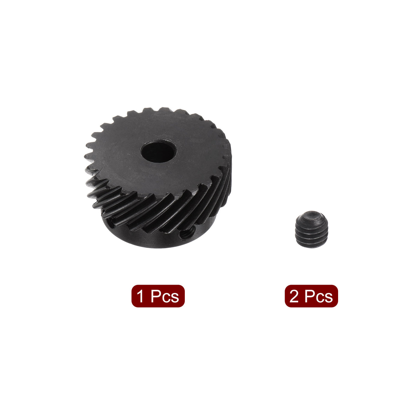 uxcell Uxcell 8mm Aperture 25T Helical Gear 1 Mod Hardened Steel Motor Gear, Right Direction