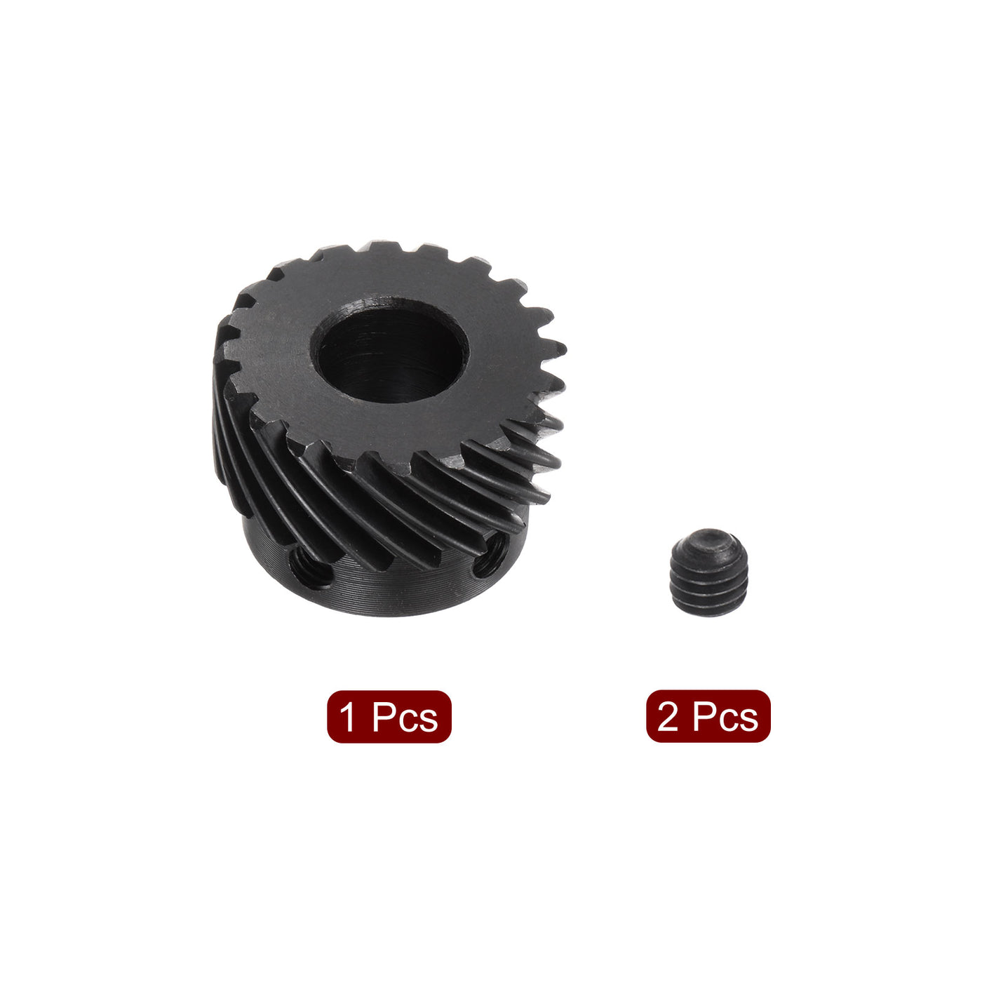 uxcell Uxcell 12mm Aperture 20T Helical Gear 1 Mod Hardened Steel Motor Gear, Left Direction