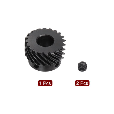 Harfington Uxcell 12mm Aperture 20T Helical Gear 1 Mod Hardened Steel Motor Gear, Left Direction