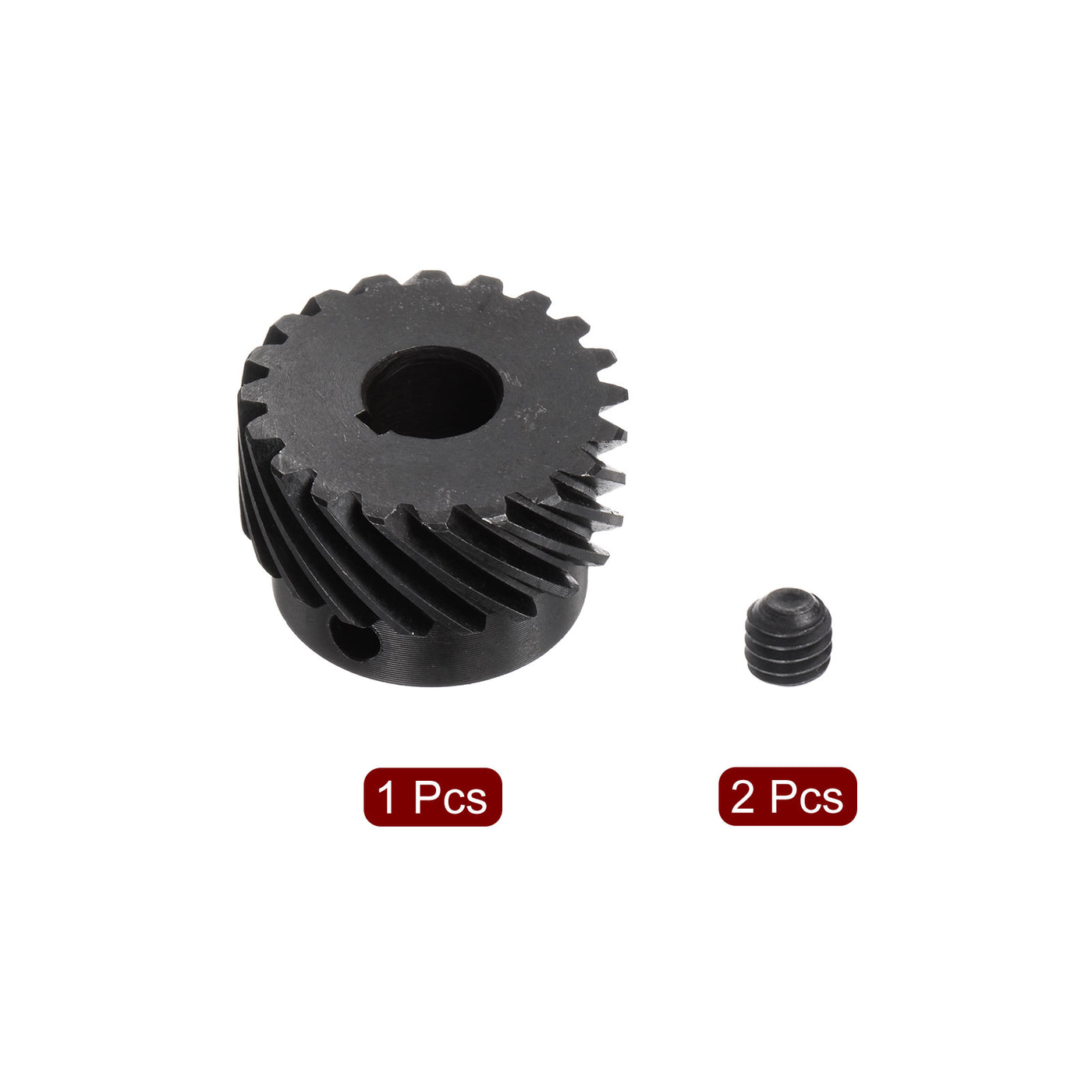 uxcell Uxcell 10mm 20T Spirale 1 Mod Gehärtet 45# Stahl 3x1.4mm Passfedernut Linke Richtung