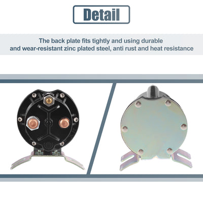 X AUTOHAUX Starter Solenoid Switch Relay Intermittent Duty Cycle 12 Volt DC Contactor 634-1261-212 Solenoid Control Relay Switch  3 Terminals for RV Grid Heater Lawn and Garden Tools