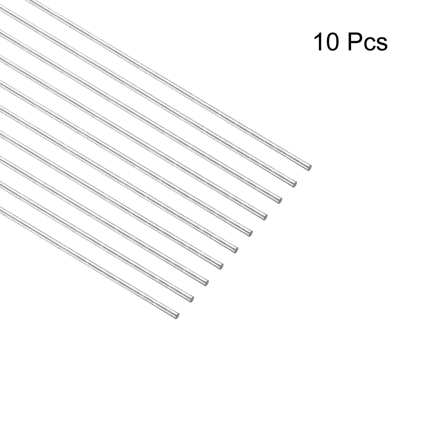 Harfington 304 Stainless Steel Round Rods, 0.5mm x 250mm Solid Shaft Rods Pack of 10