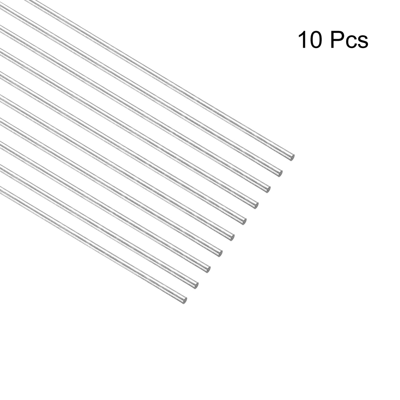 Harfington 304 Stainless Steel Round Rods, 0.6mm x 200mm Solid Shaft Rods Pack of 10