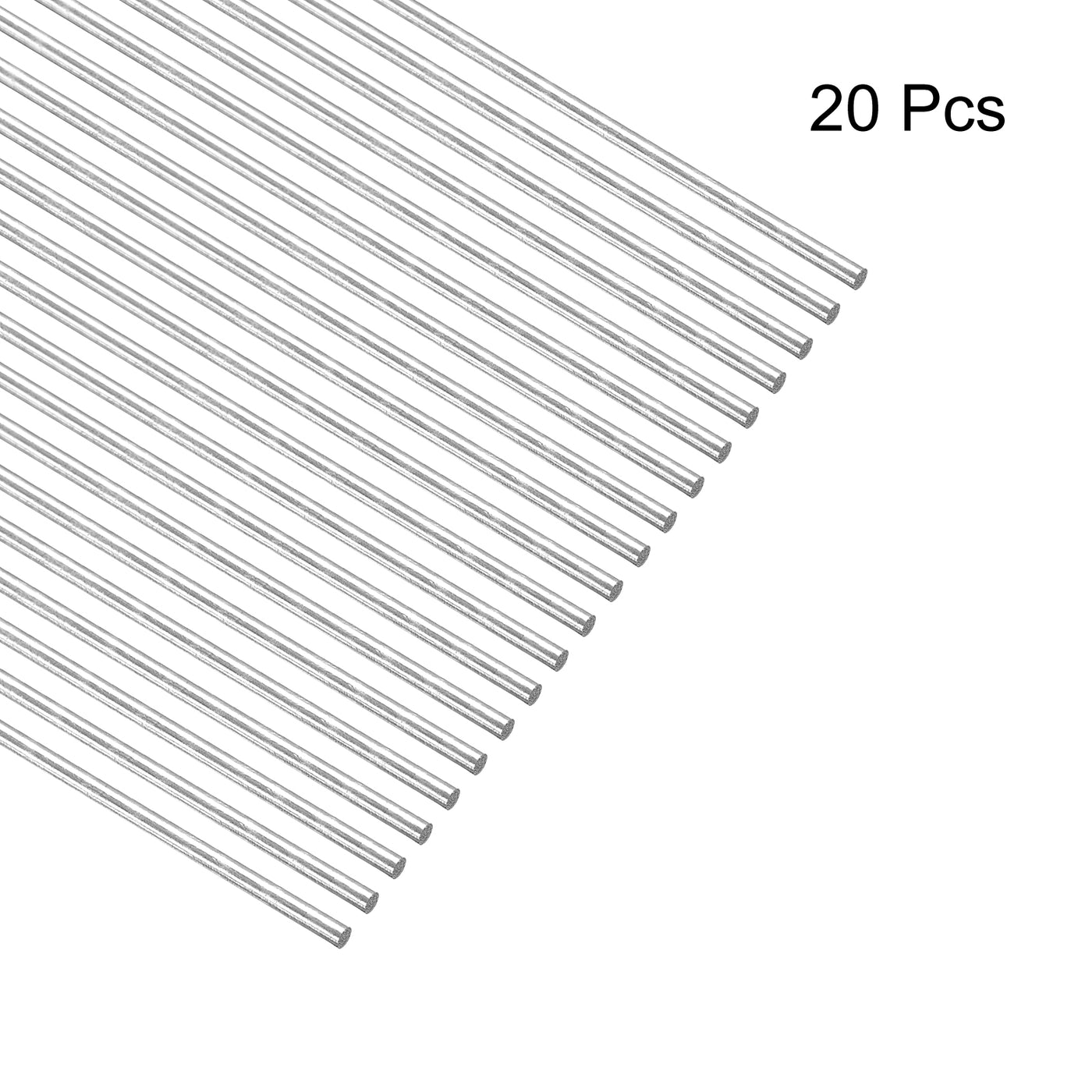 Harfington 20Stk. 304 Edelstahl Rund Stange 0.8mm x 200mm Vollwellenstange für DIY Handwerk Modellauto Hubschrauber Flugzeug