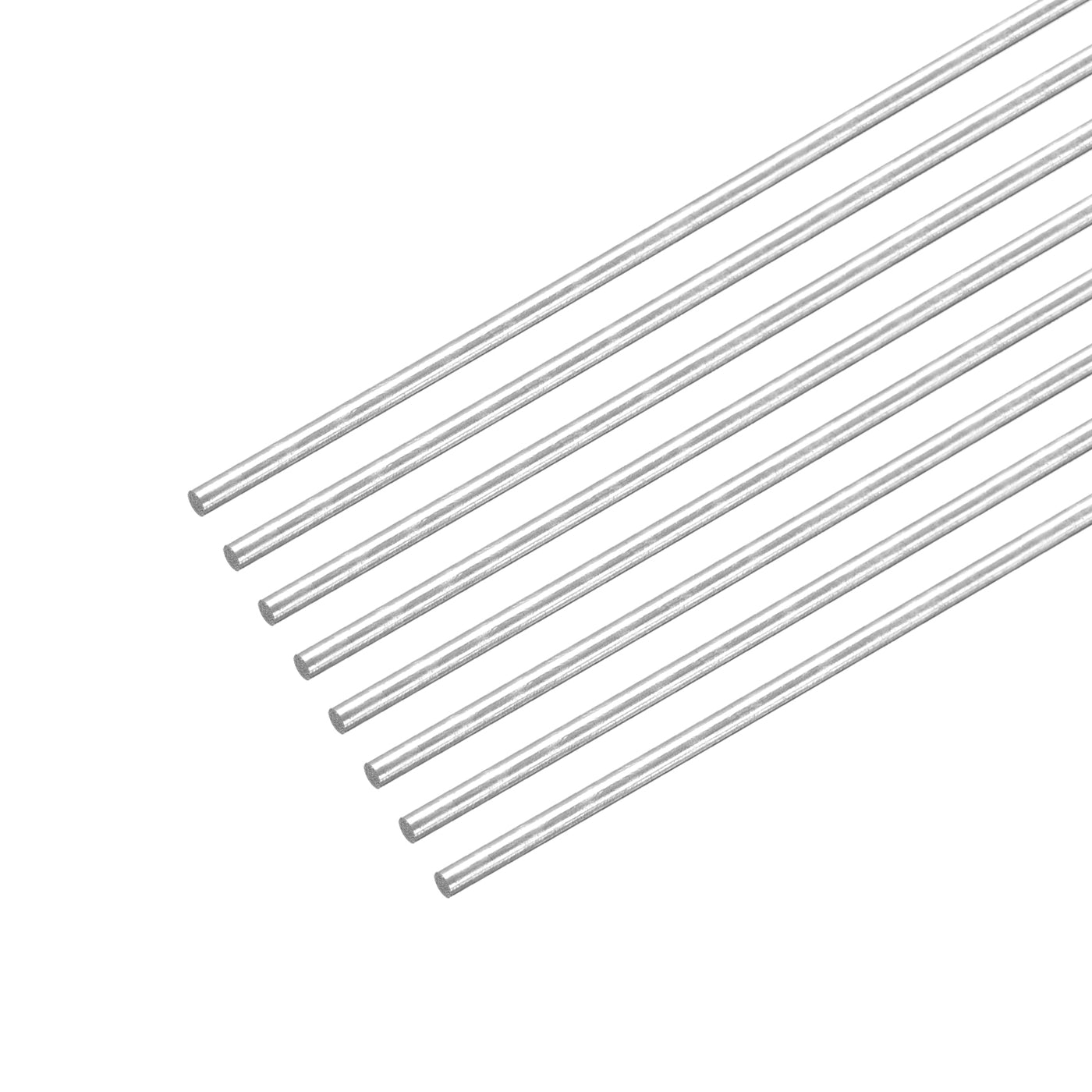 Harfington 304 Stainless Steel Round Rods, 1mm x 250mm Solid Shaft Rods Pack of 8