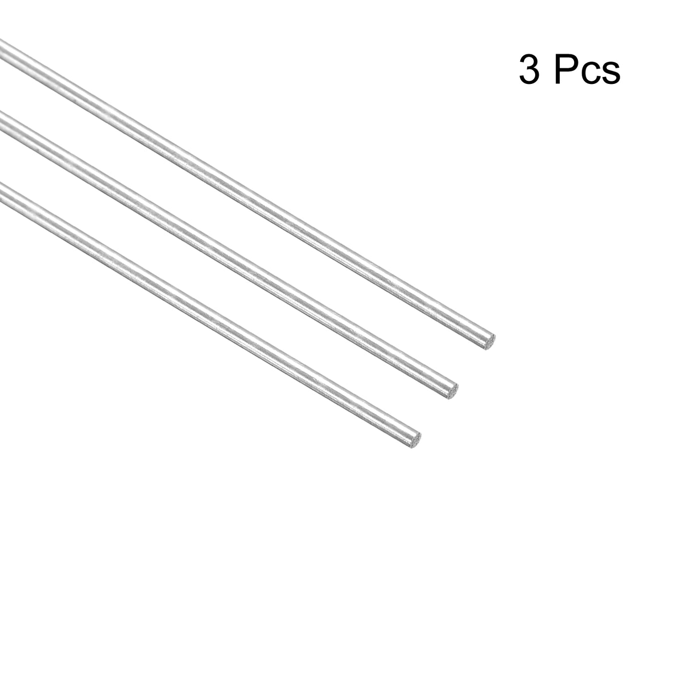 Harfington 304 Stainless Steel Round Rods, 1mm x 350mm Solid Shaft Rods Pack of 3