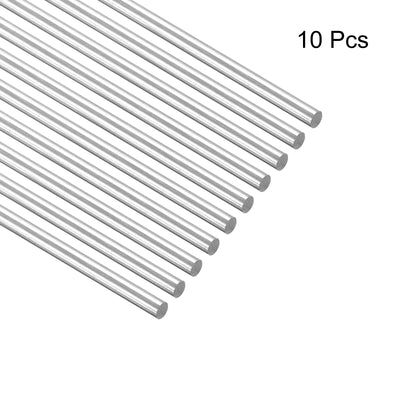 Harfington 304 Stainless Steel Round Rods, 1.8mm x 200mm Solid Shaft Rods Pack of 10