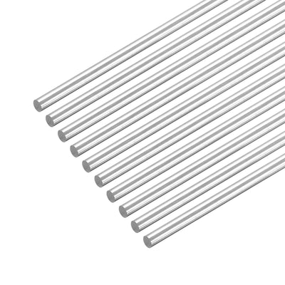 Harfington 304 Stainless Steel Round Rods, 1.8mm x 200mm Solid Shaft Rods Pack of 10